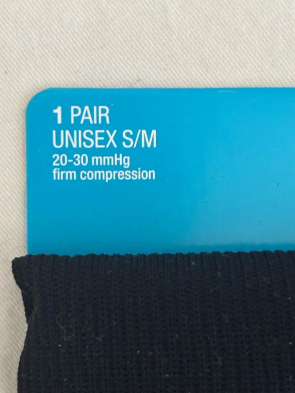 Firm Compression Socks - Black - Unisex S/M